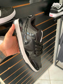 Tênis Casual Preto Verniz com Sola Branca
